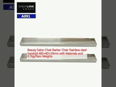 Sedile da salone di bellezza Sedile da barbiere Corrimano in acciaio inossidabile 460×60×20 mm con Materiali e 0,7 kg/Pare Pesi