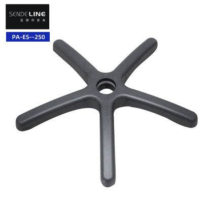 Poltrona da ufficio in nylon base di plastica base PP / PA cinque artigli poltrona da ufficio gambe nere