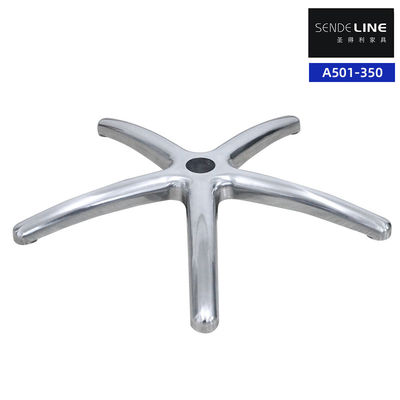 Buon prezzo Sedile da ufficio ergonomica Base in metallo con ruotabile a 360° e altezza regolabile Lega di alluminio resistente in linea
