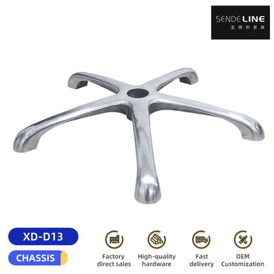 Buon prezzo Sedile da ufficio a cinque stelle base metallica Sedia girevole in lega di alluminio Base a ruote in linea