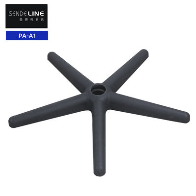 Sedile da ufficio in nylon bianco nero a cinque stelle con base girevole con rotazione a 360 gradi