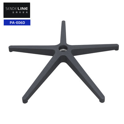 Confortevole poltrona da ufficio con base girevole in nylon con supporto lombare regolabile in altezza