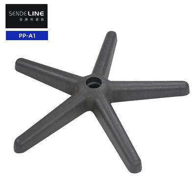Sedile da ufficio regolabile con base girevole in nylon e plastica senza ruote