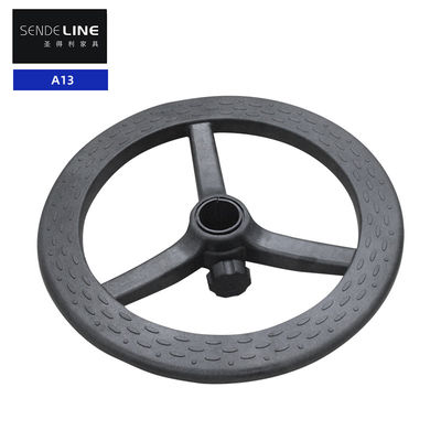 Poltrona da ufficio in nylon, base girevole, sgabello di barra nera, piedi di plastica, rotazione a 360 gradi