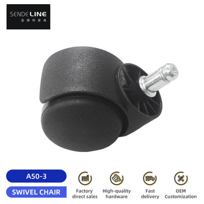 Buon prezzo Sostituzione della ruota della sedia da ufficio in nylon 50 mm Ring / Thread Cardan Bifma Test in linea