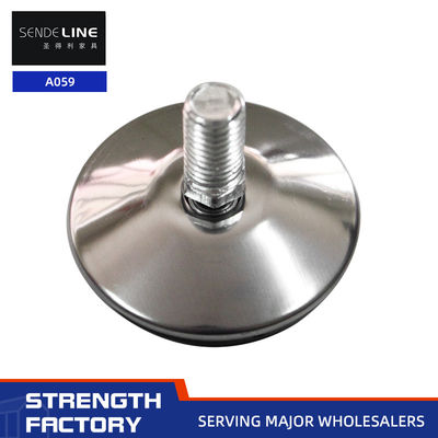 Buon prezzo Finitura in argento piedi regolabili da tavolo con filo di 12 / 13mm di lunghezza in linea