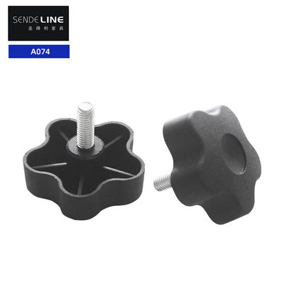 Buon prezzo Piede da tavolo regolabile in nero M8 Lunghezza del filo 20 mm Sostituzione dei piedi della sedia da ufficio in linea