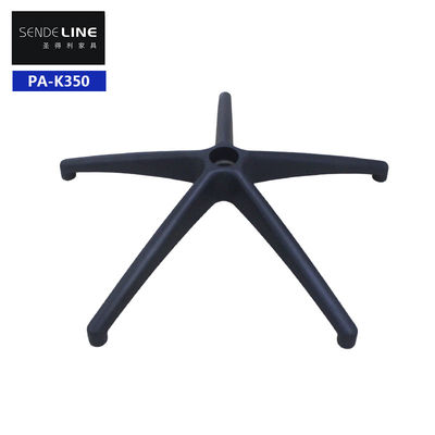all'ingrosso 700mm Chair di ufficio in nylon nero Base girevole con supporto lombare e ruote