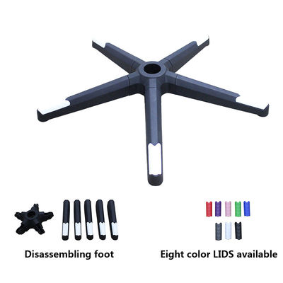 Buon prezzo Fabbrica all'ingrosso Sedia da ufficio Scala girevole con smontaggio Bifma di nylon nero Testato raggio 350 mm in linea