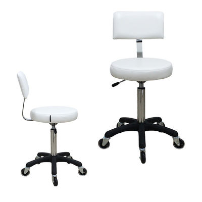 Buon prezzo Poltrona in PU bianca con schienale Style Bar Stool Accessori con cuscino di sedile di 75 mm di spessore in linea