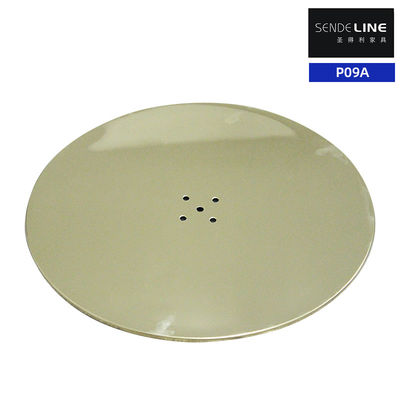 Buon prezzo Sedile da barbiere in acciaio inossidabile placcato oro Base 11 kg Peso 10 mm Spessore della parete in linea