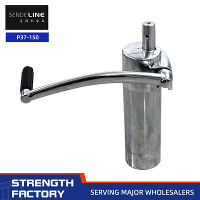 Buon prezzo Base della sedia da barbiere professionista con trattamento superficiale di cromatura Un braccio singolo 150 giri pompa di olio di sollevamento in linea