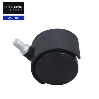 50 mm universale nero di nylon sedile da ufficio Casters avvitamento a filo di montaggio con funzione di freno/senza funzione di freno