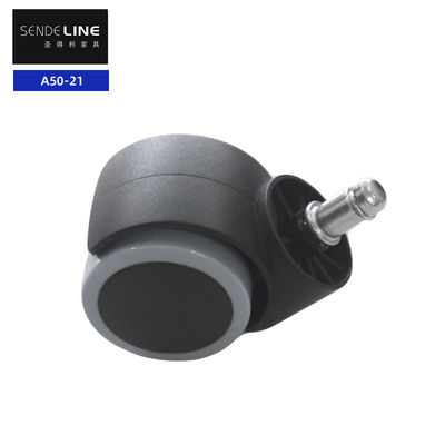 50kg Bifma Nylon Brake Office Chair Pulley con cerchiera e bordo blu chiaro