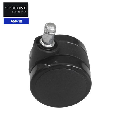 Buon prezzo Ruote di poltrone da ufficio in nylon per il rotolamento liscio e la durabilità Capacità di carico 250 libbre Set di 5 in linea