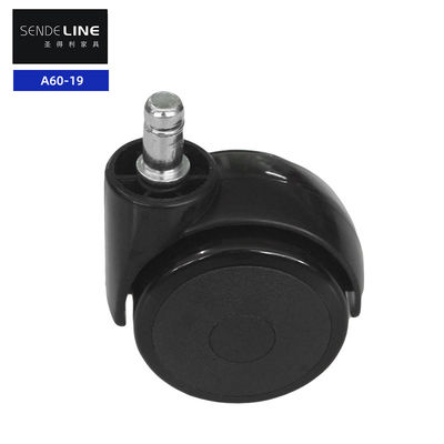 60 mm Poltrone da ufficio di nylon Ruote di ricambio mobili Mute Casters