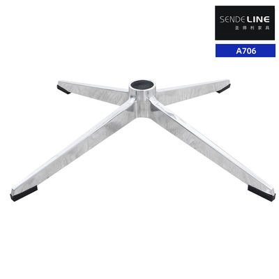 Sostituzione di sedie da ufficio a quattro stelle base colore lucidato alta lega di alluminio 122 mm