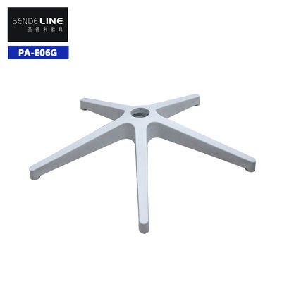 Base bianca di plastica della sedia da ufficio, raggio 310 mm, gambe a cinque stelle della sedia da ufficio