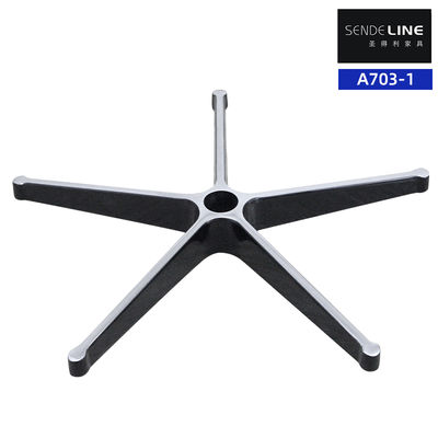 Buon prezzo Sedia da ufficio in lega di alluminio Base 660 mm Gambe da seduta a cinque stelle Nero opaco colore lucido in linea