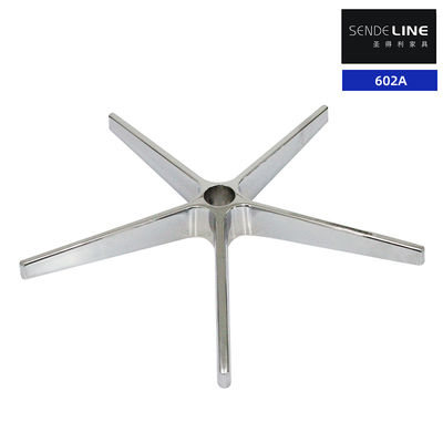 Buon prezzo Base della sedia da ufficio in lega di alluminio, colore lucidato alto 60 mm, gambe da sedia a 5 stelle in linea