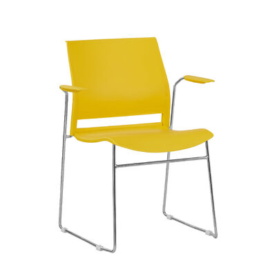 Buon prezzo Bracciolo Sì Sedia Moderna in Plastica Elegante Comoda per Soluzioni di Seduta per Ufficio, Sala Conferenze, Area d'Attesa in linea