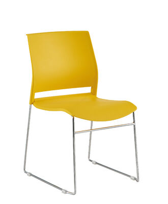 Buon prezzo Peso guscio in gomma 191 kg Sedia moderna in plastica con base in barra di acciaio massiccio Leggera e impilabile per sedute in sedi per eventi in linea